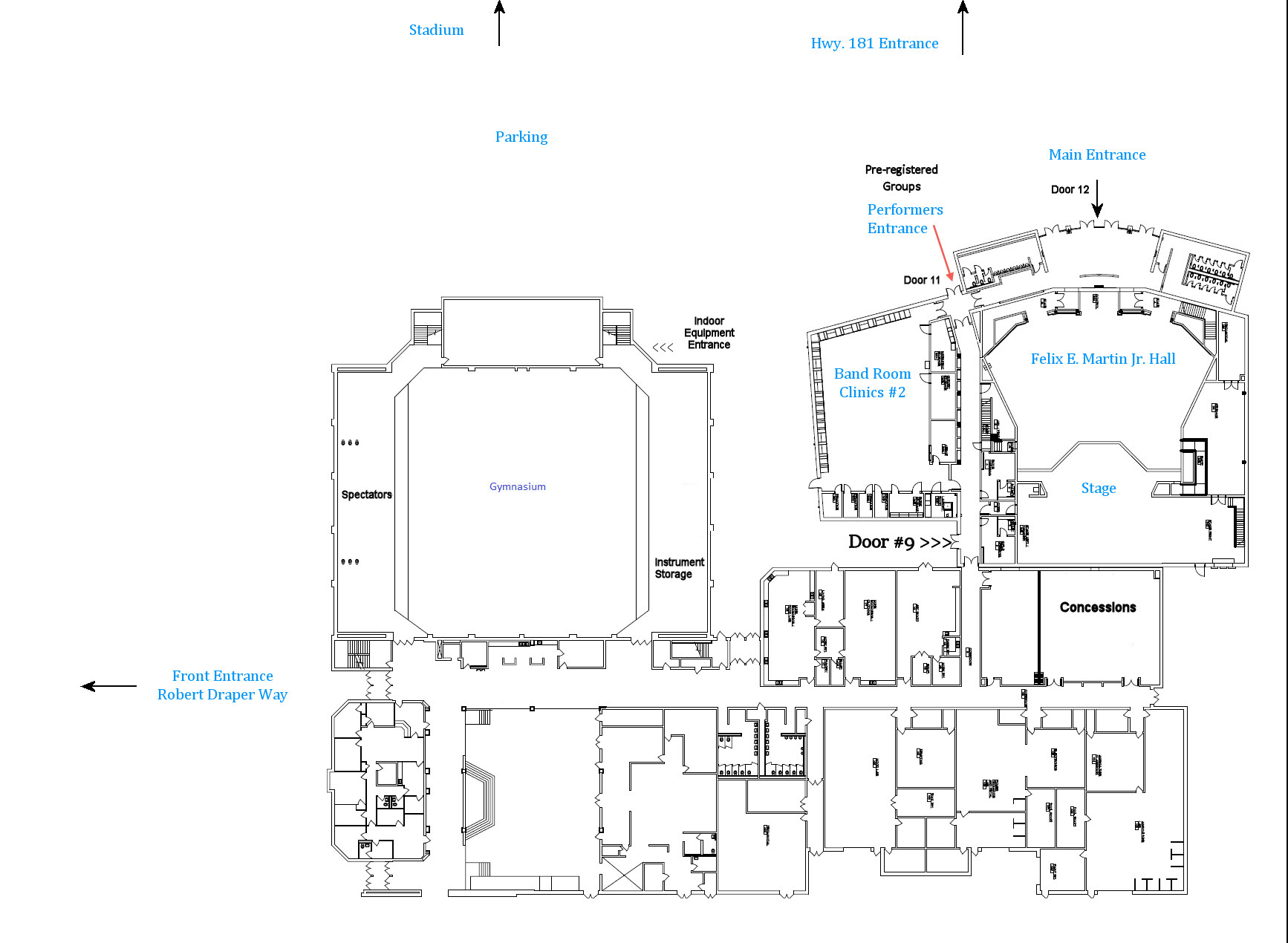 School Map – West Kentucky Percussion Festival